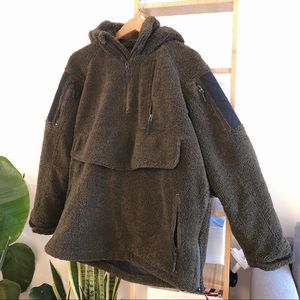 Green Sherpa oversized jacket